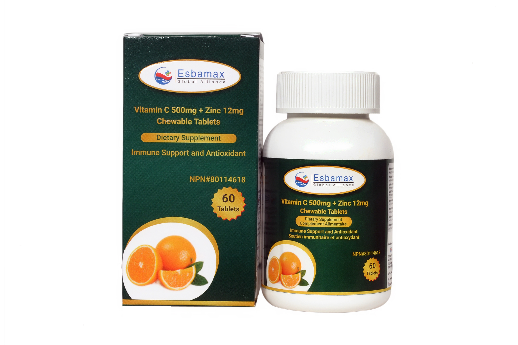 Vitamin C 500 mg Plus Zn 12 mg Chewable Tablet.............."FOR PRIVATE LABEL ONLY"